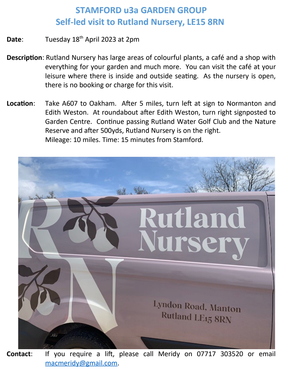 2023 April Rutland Nursery