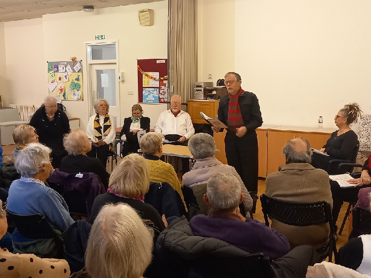 Our Martin performed well - keeping warm and joining in enthusiatically!